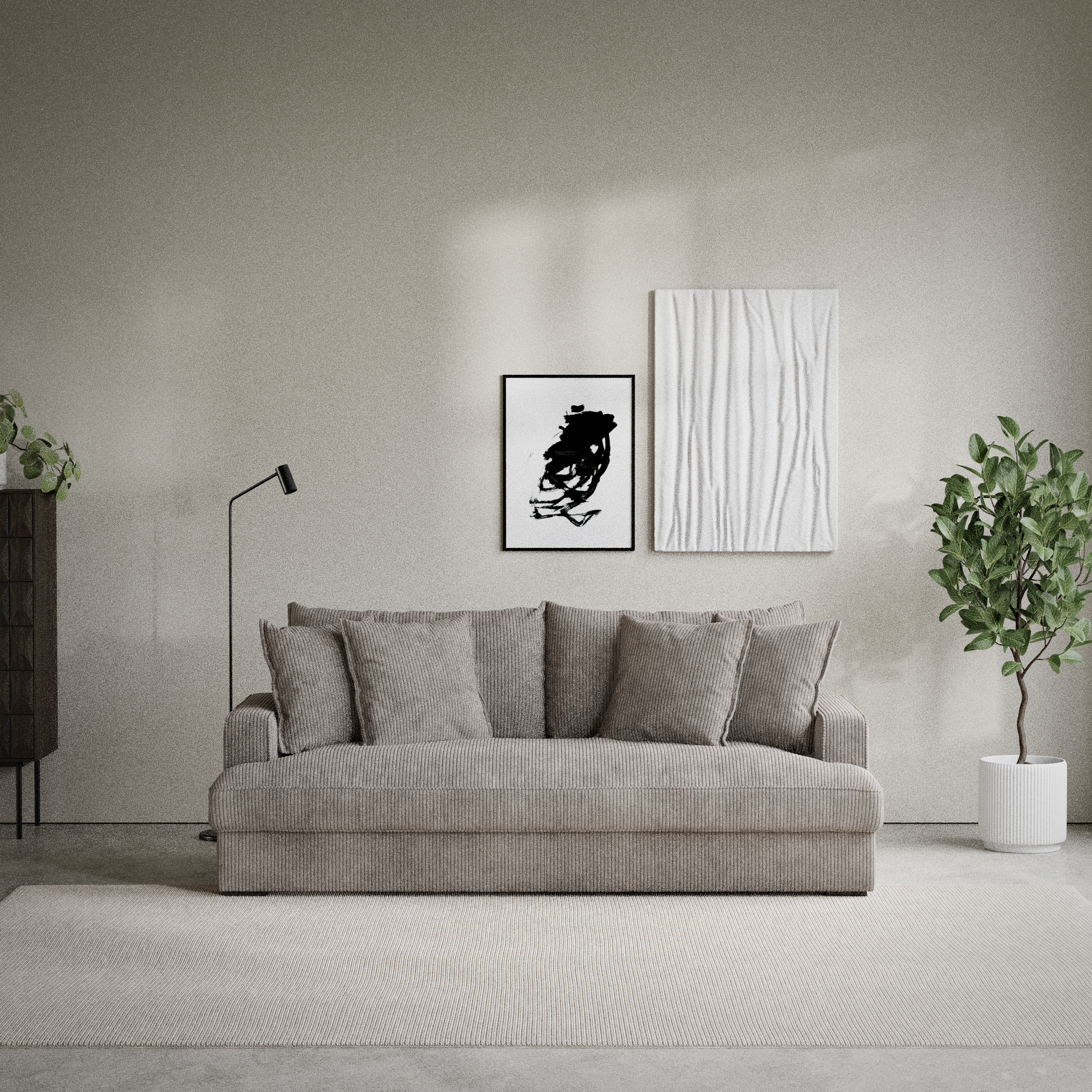 Mila, 3-sits soffa, hel dyna