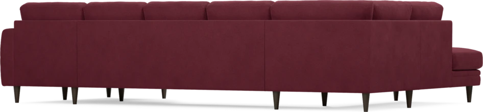 Eden - 3-sits soffa med divan vänster och schäslong höger - Röd