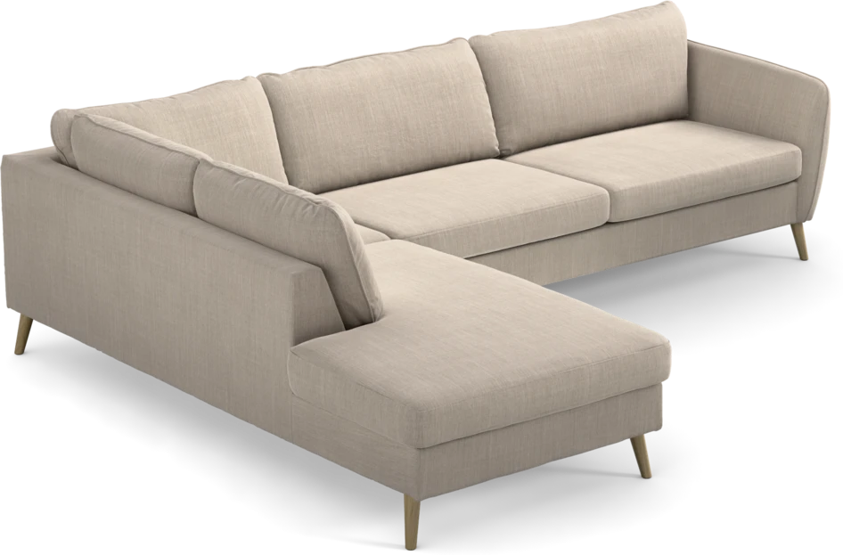 County - 2,5-sits soffa med divan vänster - Beige