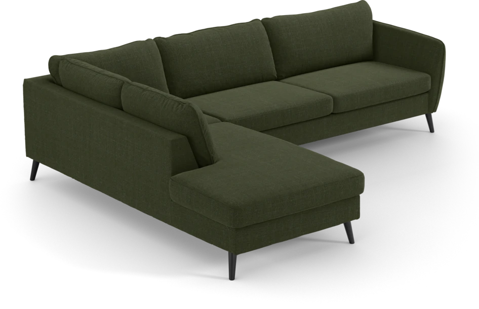 County - 2,5-sits soffa med divan vänster - Grön