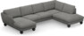 Madison Lux - 2-sits soffa med schäslong vänster och divan höger - Grå
