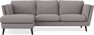 Madison Lux - 2-sits soffa med schäslong vänster - Grå