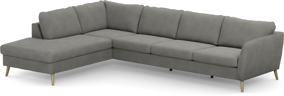 County - 3-sits soffa med divan vänster - Grå