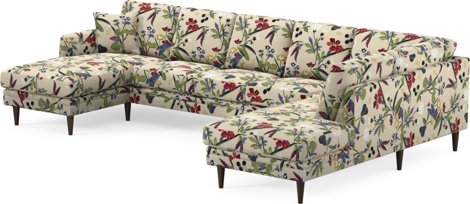 Eden - 3-sits soffa med schäslong vänster och divan höger - Flerfärgad
