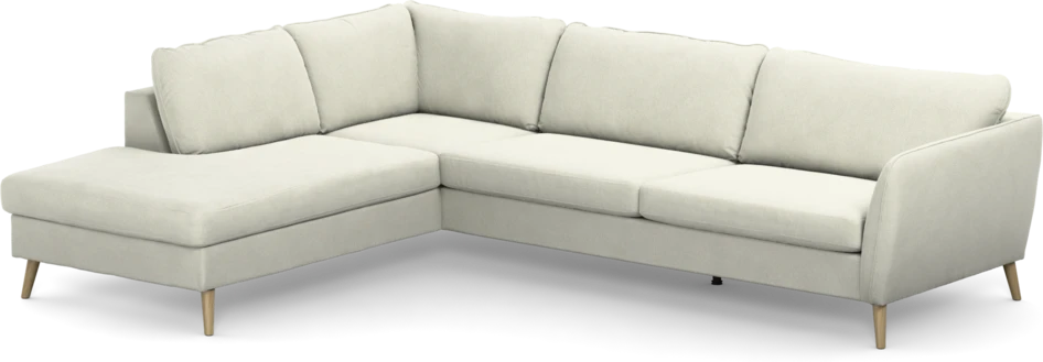 County - 2,5-sits soffa med divan vänster - Vit