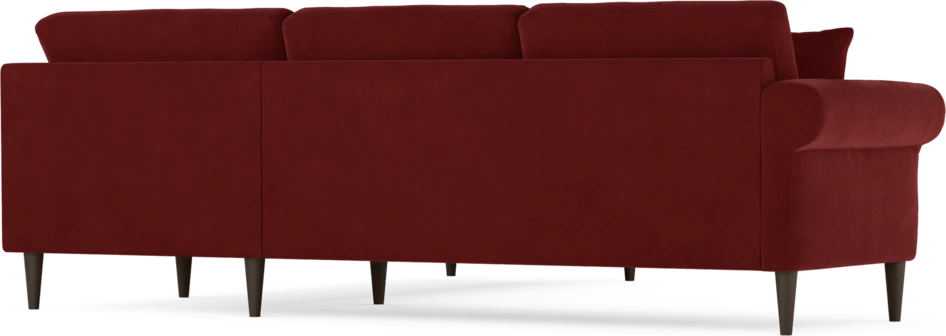 Eden - Hörnsoffa, 2,5+2,5-sits - Röd