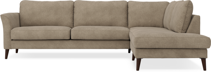 Bridge - 3-sits soffa med divan höger - Brun