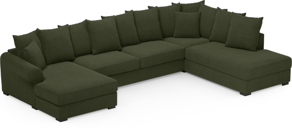 Town - 3-sits soffa med divan höger och schäslong vänster - Grön