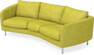 Madison - 3-sits soffa svängd, 70 cm - Gul