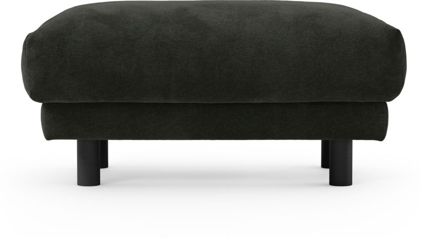 Cherrie - Fotpall 110, fast klädsel - Svart