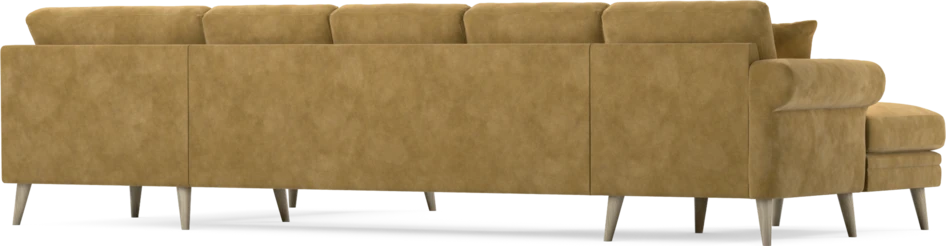 Eden - 3-sits soffa med schäslong vänster och divan höger - Gul