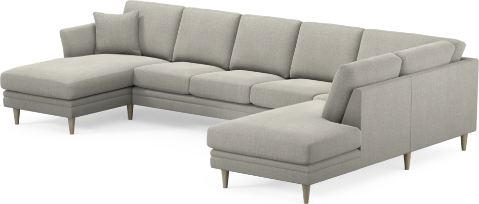 Eden - 3-sits soffa med schäslong vänster och divan höger - Grå