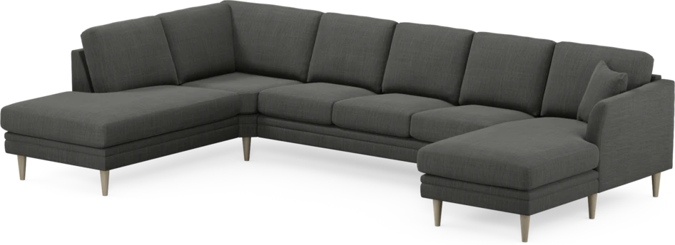 Eden - 3-sits soffa med divan vänster och schäslong höger - Grå