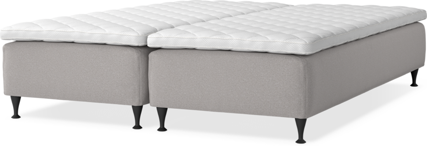 Delux Sense - Ramsäng, dubbelsäng med bäddmadrass - Grå