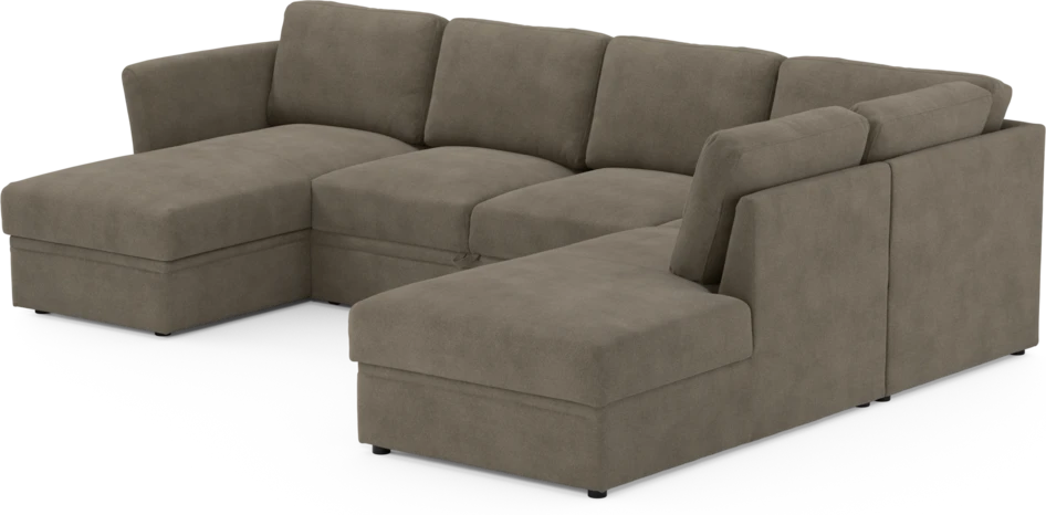Öland - Bäddsoffa med schäslong vänster och divan höger - Beige