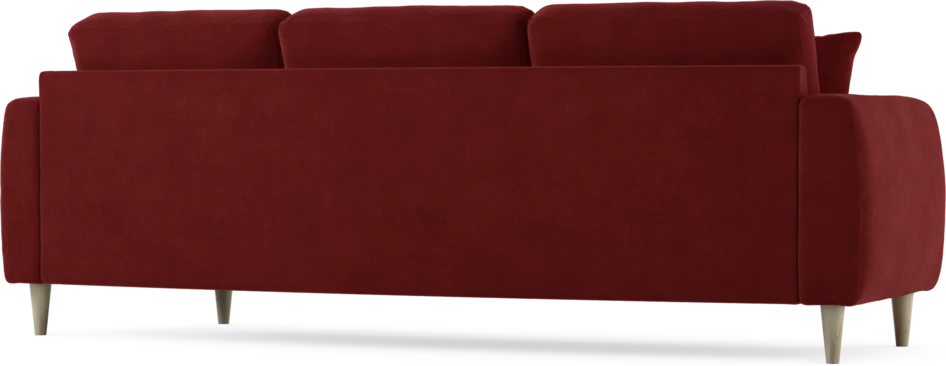 Eden - 3-sits soffa svängd - Röd