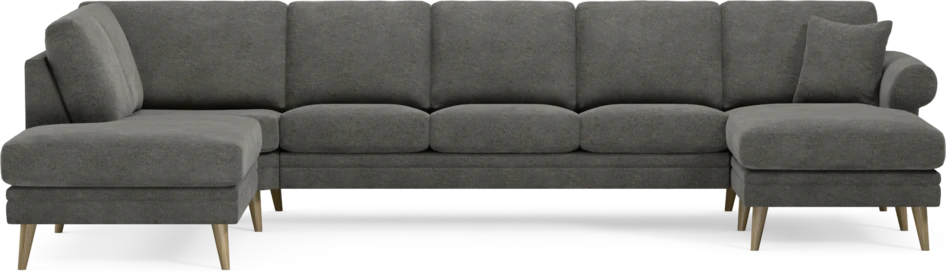 Eden - 3-sits soffa med divan vänster och schäslong höger - Grå