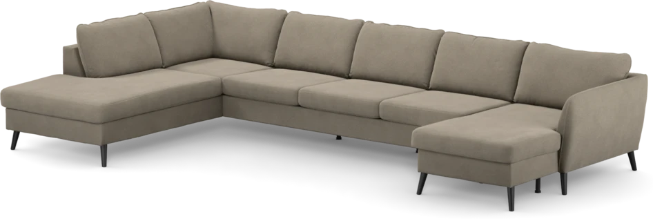 County - 4-sits soffa med divan vänster och schäslong höger - Beige