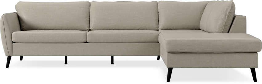 County - 2,5-sits soffa med divan höger - Grå
