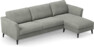 Bridge - 3-sits soffa med schäslong höger - Grå