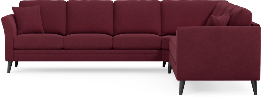 Eden - Hörnsoffa, 3+3-sits - Röd