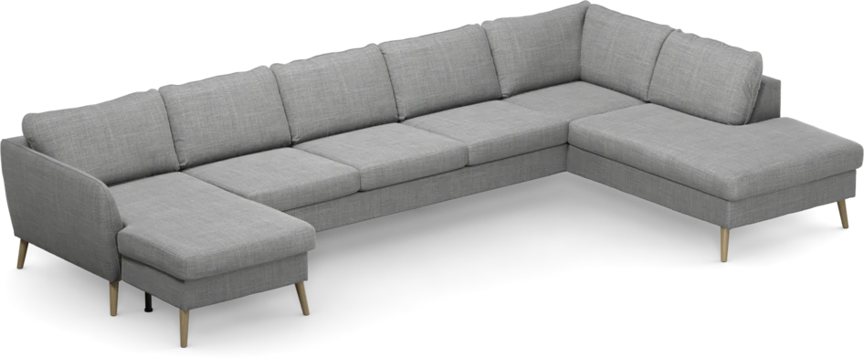 County - 4-sits soffa med schäslong vänster och divan höger - Grå