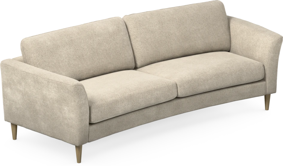 Bridge - 3-sits soffa svängd - Beige