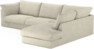 Cherrie Klädsel -  3-sits soffa med divan höger - Beige