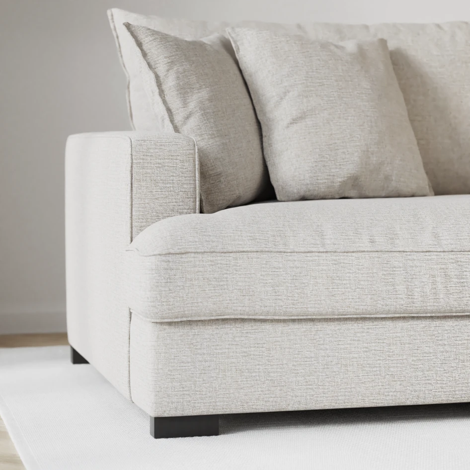 Rossi - 3-sits soffa, hel dyna - Beige