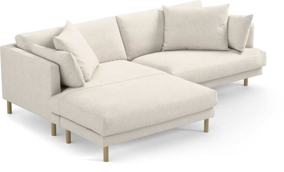 Harper - 4-sits med schäslong XL vänster - Vit