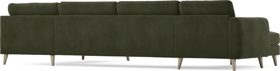 Bridge - 3-sits soffa med schäslong vänster och divan höger - Grön