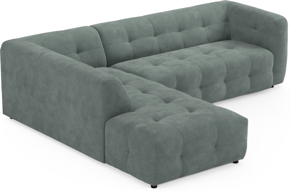 Bella - 3-sits soffa med divan vänster - Blå