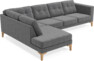 Rio - 3-sits soffa med divan vänster - Grå