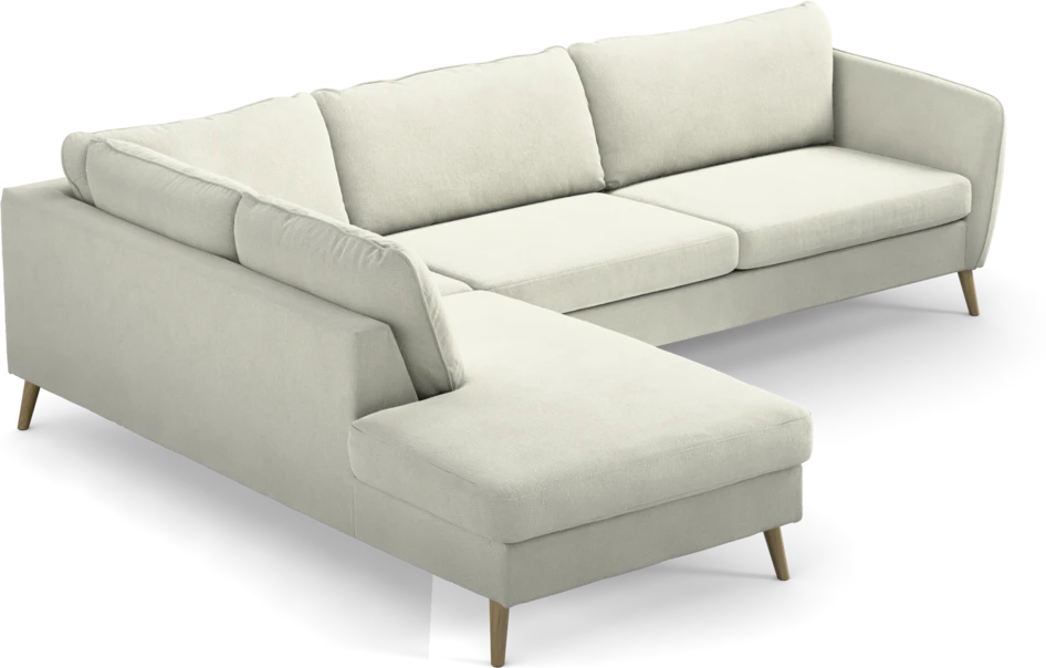 County - 2,5-sits soffa med divan vänster - Vit