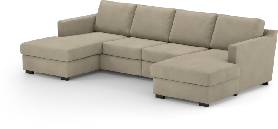 Friday - 2-sits soffa med två schäslonger - Beige