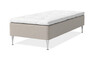 Sense Delux - Ramsäng, enkelsäng med bäddmadrass Sleep Delux vit - Beige