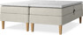 Delux Sense - Ställbar säng, dubbelsäng med bäddmadrass - Beige
