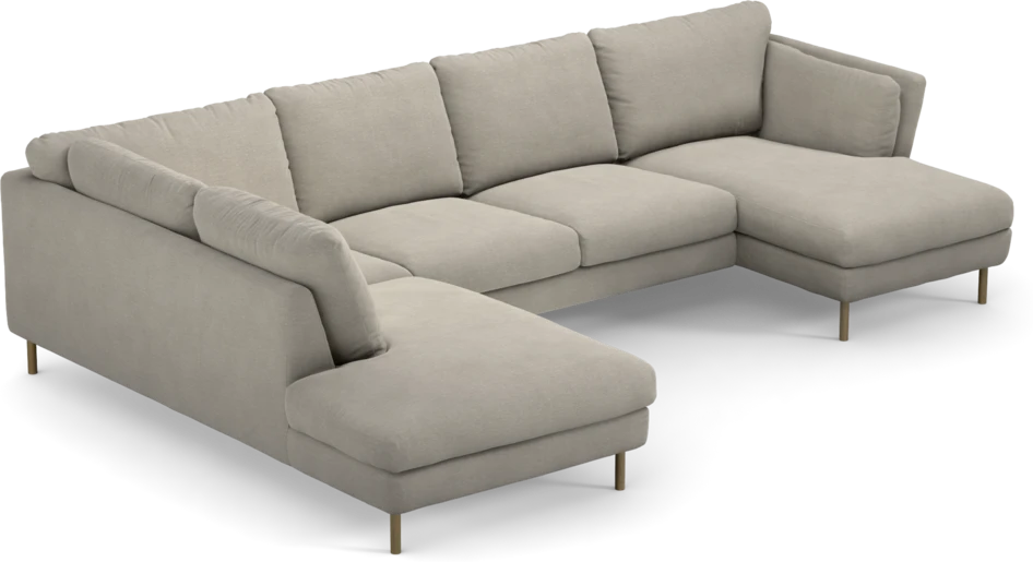 Madison Lux - 2-sits soffa med divan vänster och schäslong höger - Grå