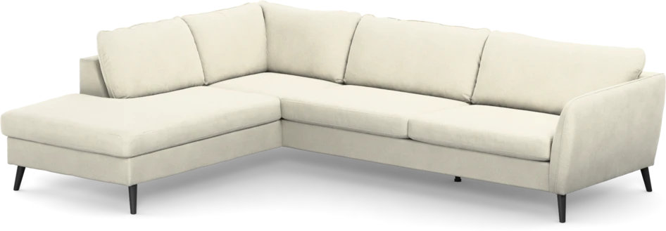 County - 2,5-sits soffa med divan vänster - Vit