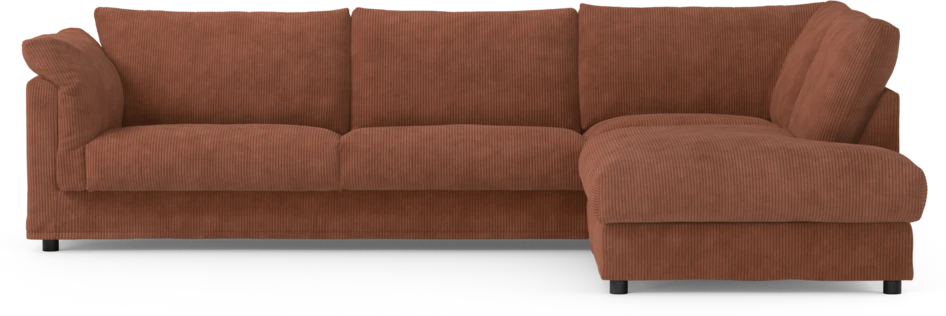 Cherrie - 3-sits soffa med divan höger, med kappa - Orange