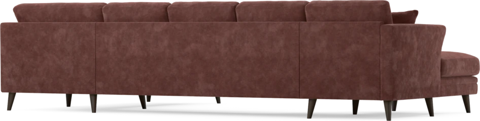 Eden - 3-sits soffa med schäslong vänster och divan höger - Röd