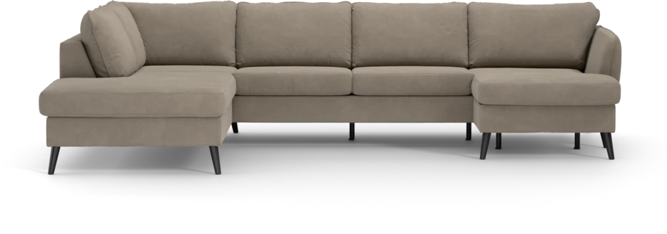 County - 3-sits soffa med divan vänster och schäslong höger - Beige