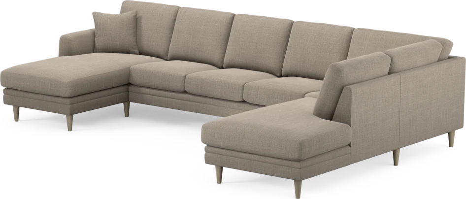 Eden - 3-sits soffa med schäslong vänster och divan höger - Beige