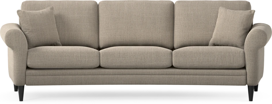 Eden - 3-sits soffa svängd - Beige