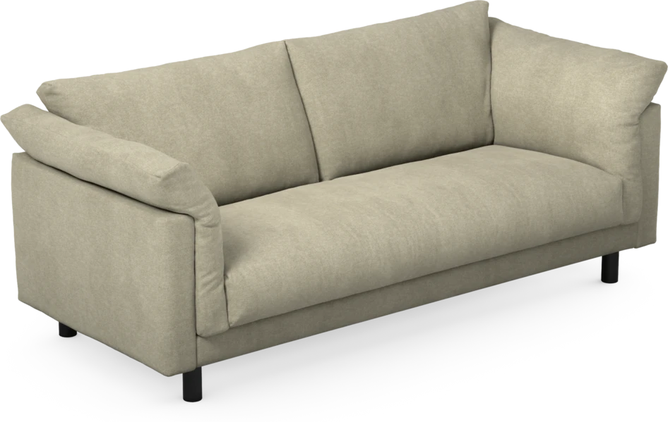 Cherrie - 2,5-sits soffa, hel dyna, fast klädsel - Beige