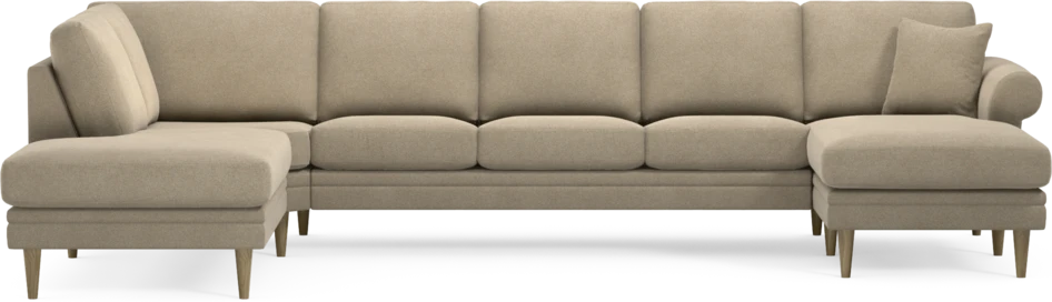 Eden - 3-sits soffa med divan vänster och schäslong höger - Beige
