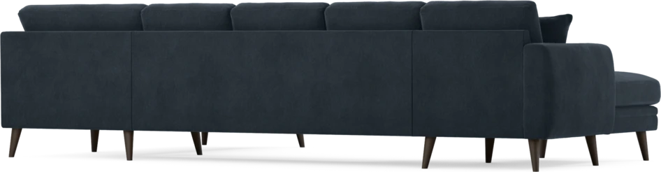 Eden - 3-sits soffa med schäslong vänster och divan höger - Blå