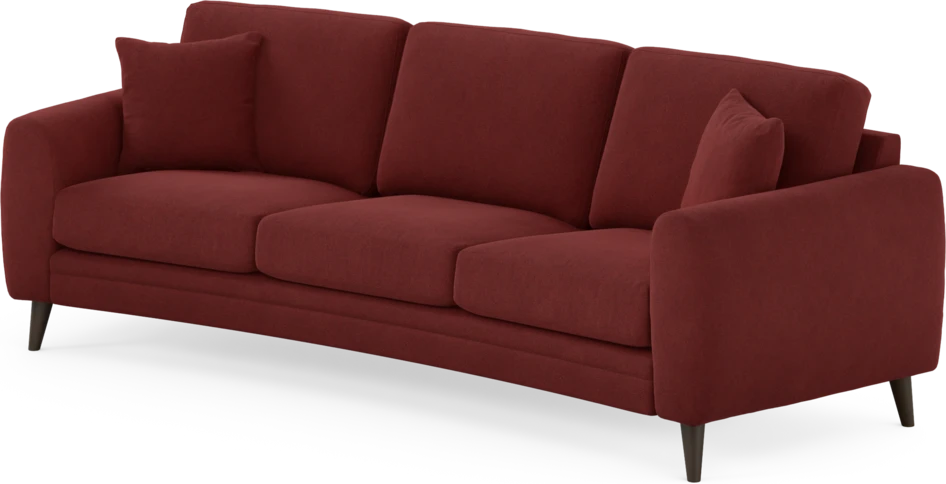 Eden - 3-sits soffa svängd - Röd