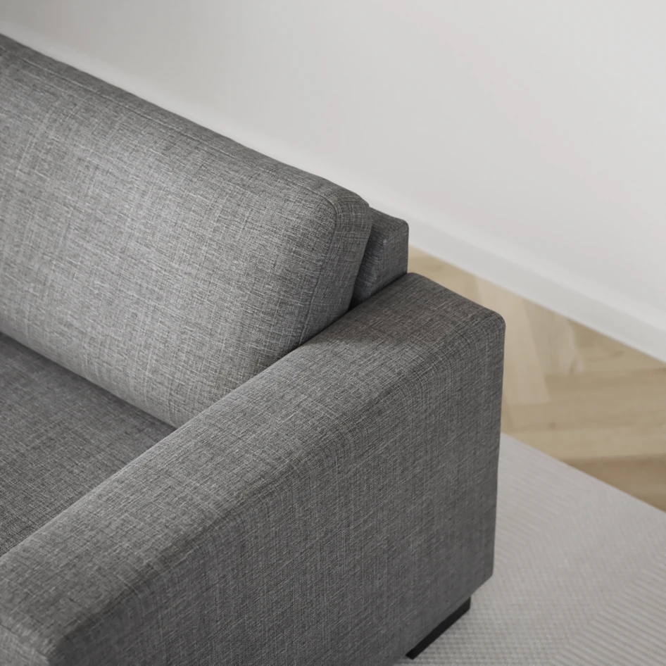 Nevada - 3-sits soffa med divan vänster och schäslong höger - Grå