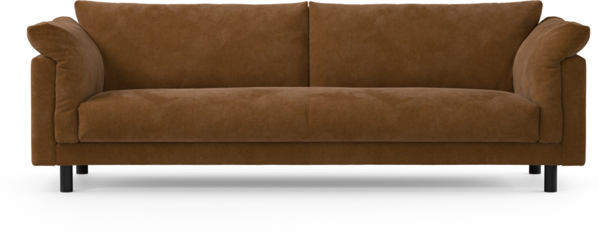 Cherrie - 4-sits soffa, hel dyna, fast klädsel - Orange